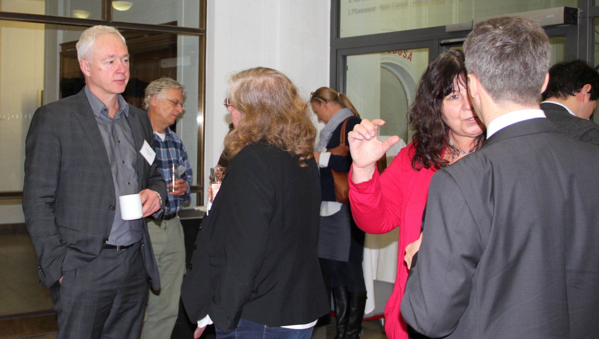 Some participants of the event engaged in networking activities.