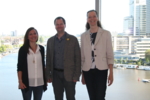 Dr. Almut Gerhardt (on the right) and her colleague Nadja Rastetter (on the left) with project coordinator Dr. Christian Krabbe (centre).