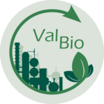 In grün gehaltenes, rundes Logo des ValBio Urban Projektes, das schematisch die Produktion zeigt