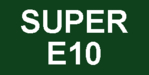 "Super E10" written in white letters on a green background